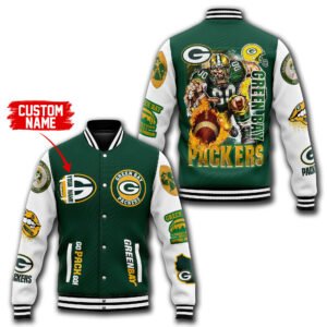 Green Bay Packers Nfl New Bomber Baseball Jacket For Fan - bazzada Store