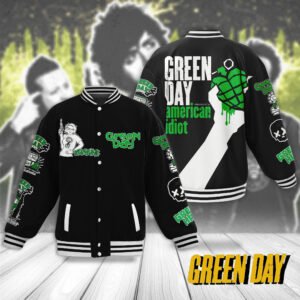 Green Day New Bomber Baseball Jacket For Fan - bazzada Store