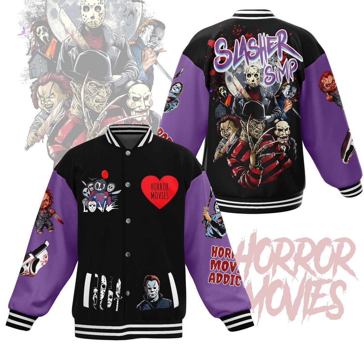 Horror Movies New Bomber Baseball Jacket For Fan - bazzada Store