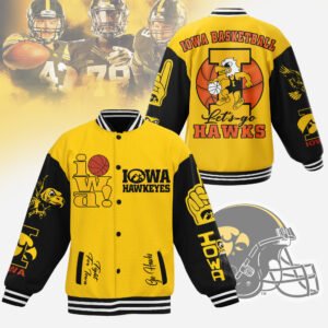 Iowa Hawkeyes Ncaa New Bomber Baseball Jacket For Fan - bazzada Store