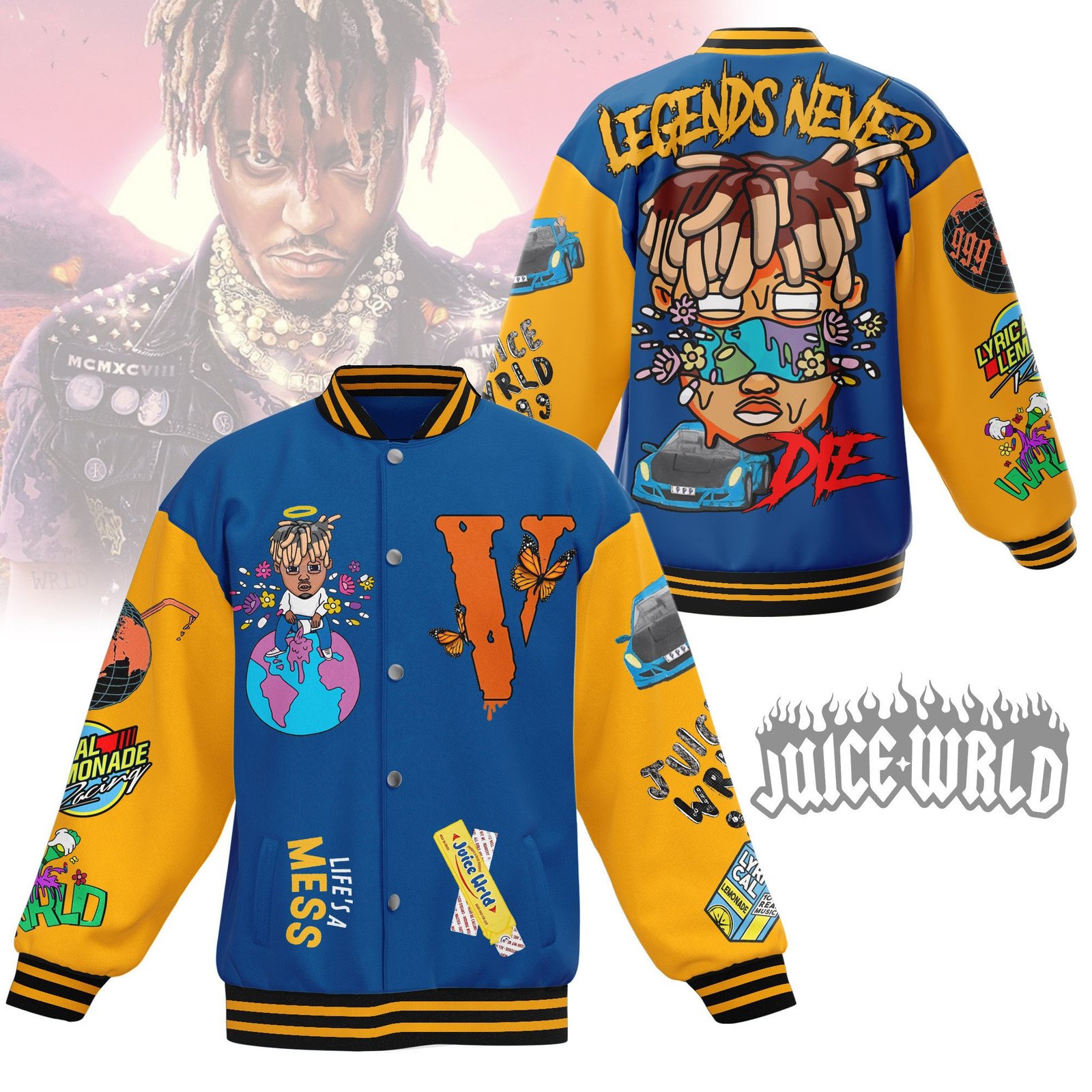 Juice Wrld New Bomber Baseball Jacket For Fan - bazzada Store