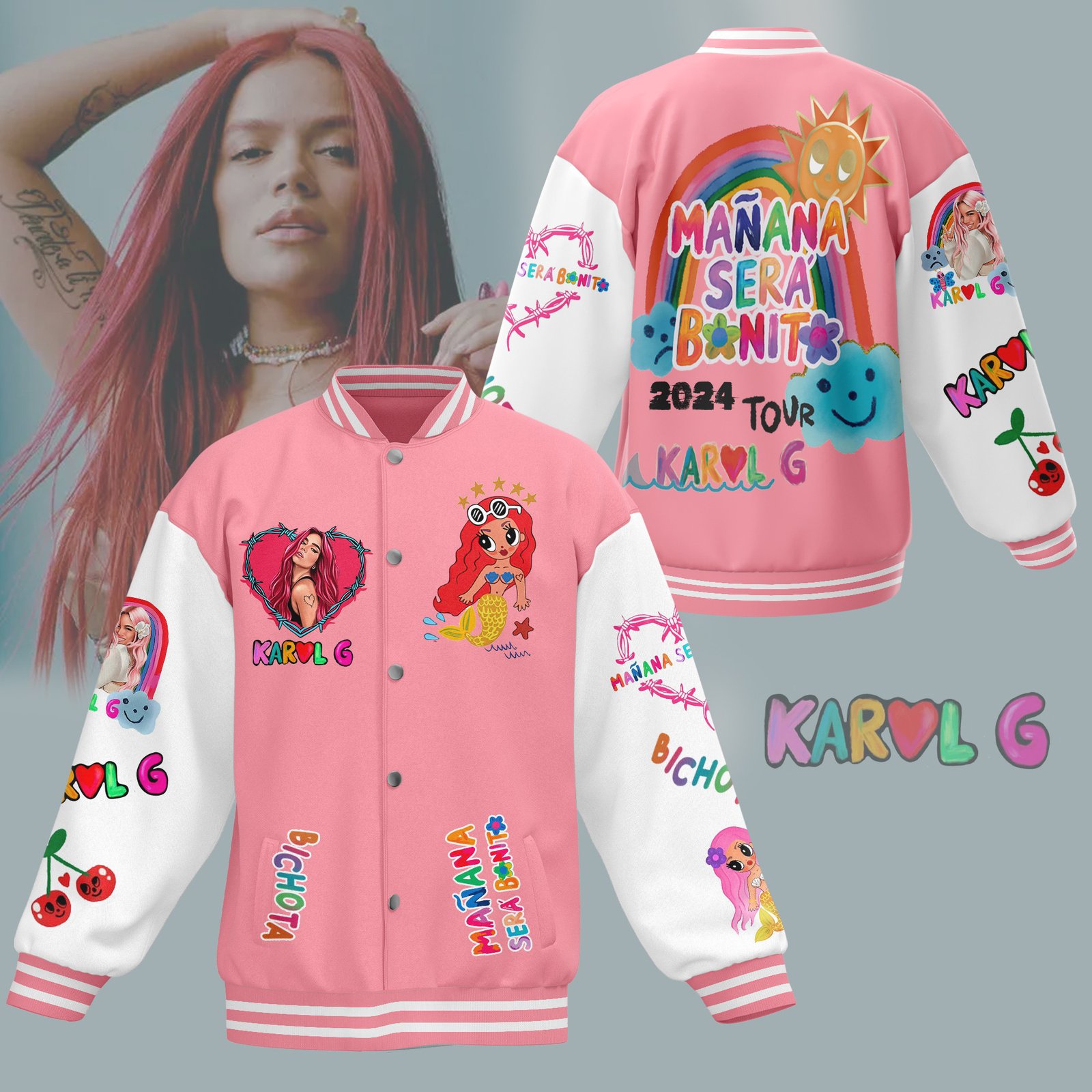 Karol G New Bomber Baseball Jacket For Fan - bazzada Store