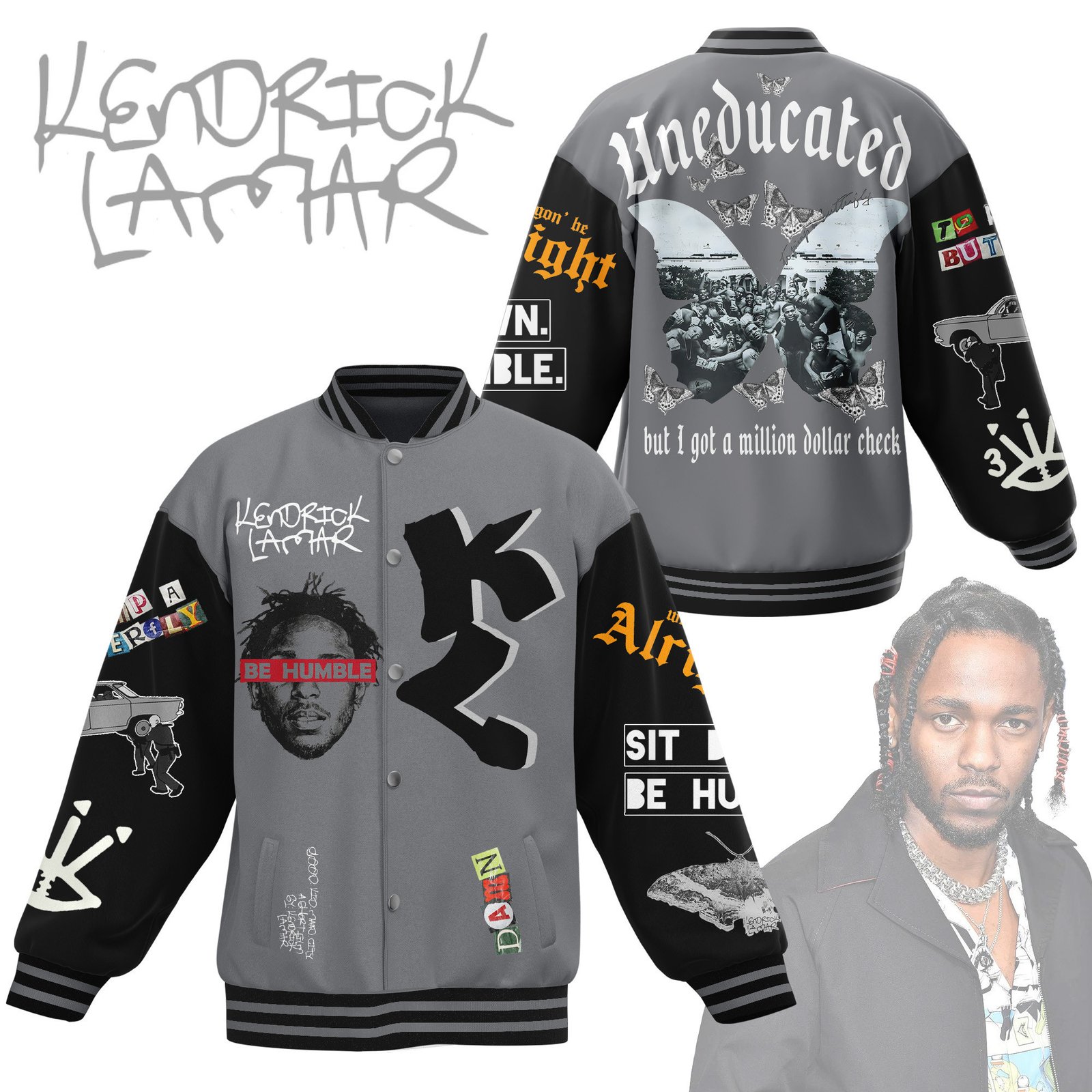 Kendrick Lamar New Bomber Baseball Jacket For Fan - bazzada Store