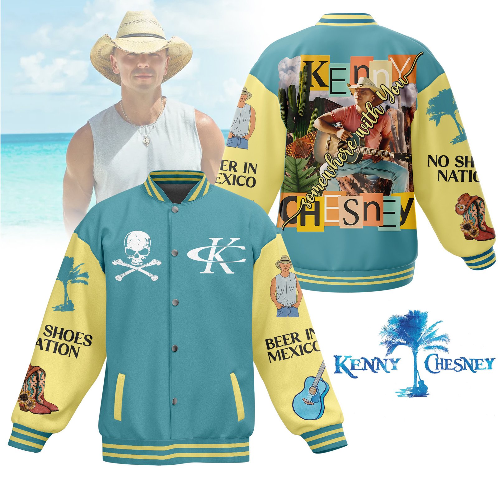 Kenny Chesney New Bomber Baseball Jacket For Fan - bazzada Store