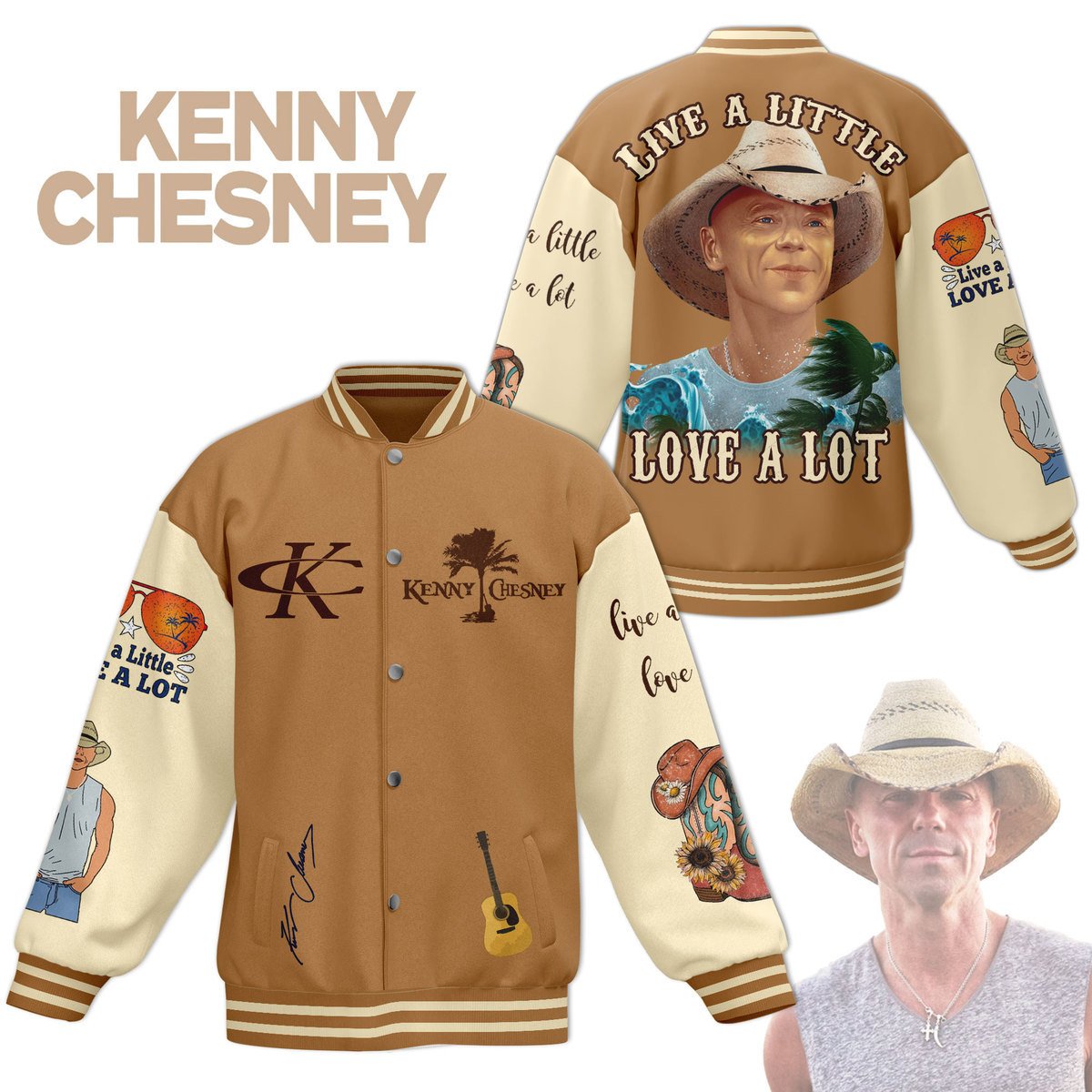 Kenny Chesney New Bomber Baseball Jacket For Fan - bazzada Store
