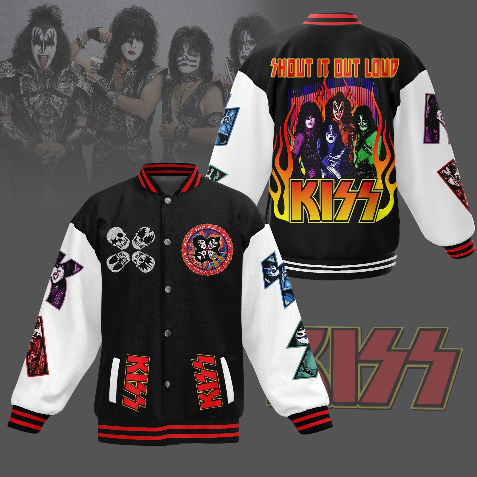 Kiss New Bomber Baseball Jacket For Fan - bazzada Store