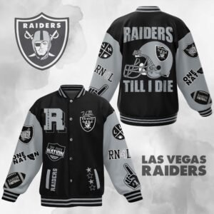Las Vegas Raiders Nfl New Bomber Baseball Jacket For Fan - bazzada Store