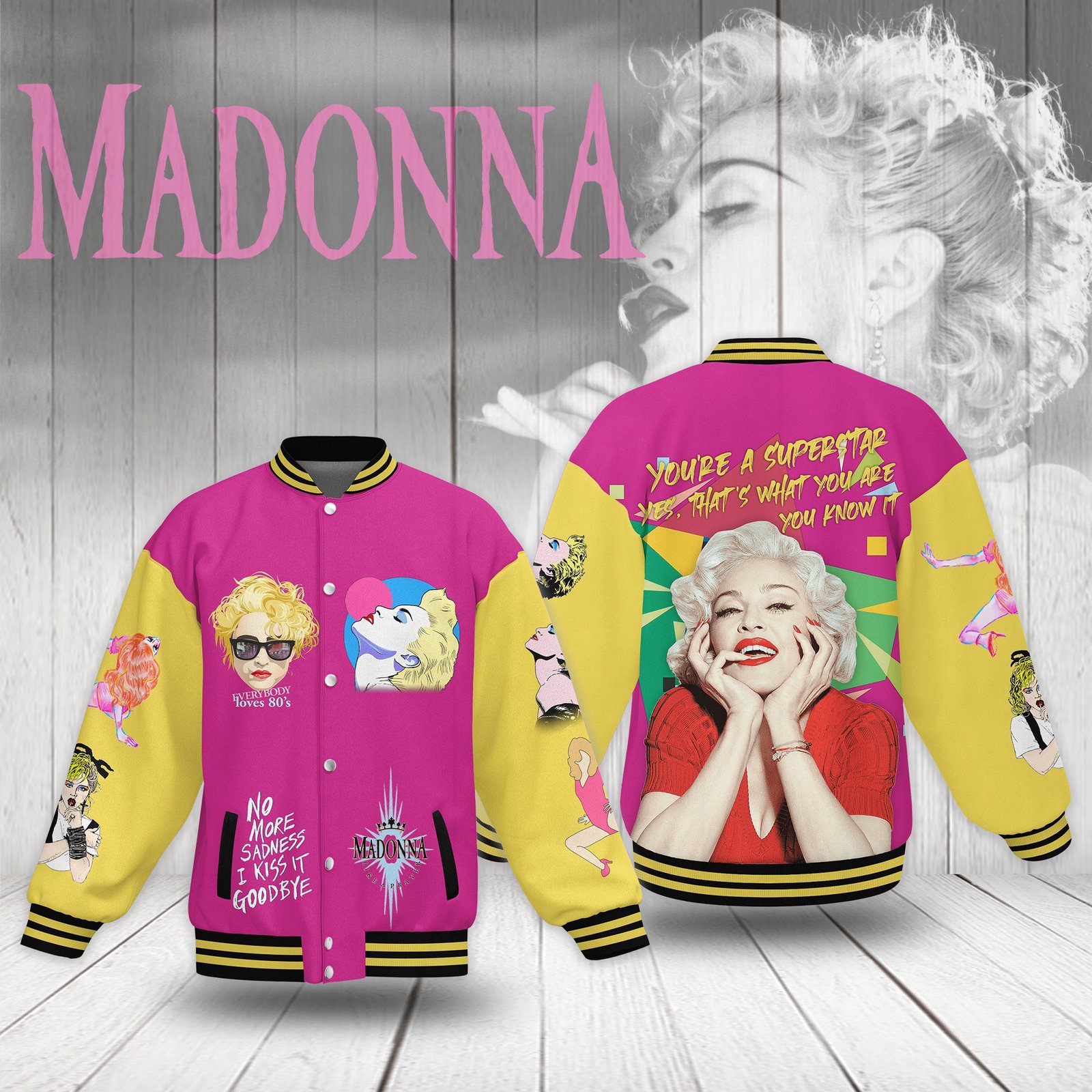 Madonna New Bomber Baseball Jacket For Fan - bazzada Store