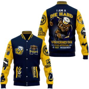 Michigan Nfl New Bomber Baseball Jacket For Fan - bazzada Store