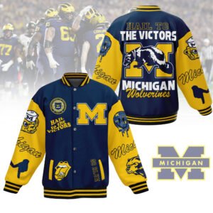 Michigan Nfl New Bomber Baseball Jacket For Fan - bazzada Store