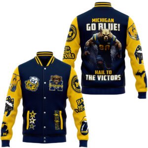 Michigan Nfl New Bomber Baseball Jacket For Fan - bazzada Store