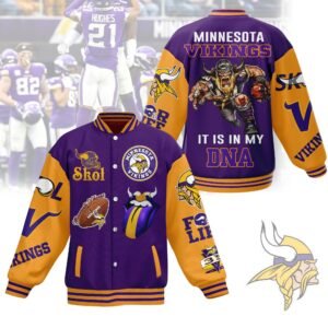 Minnesota Vikings Nfl New Bomber Baseball Jacket For Fan - bazzada Store
