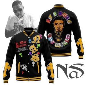 Nas New Bomber Baseball Jacket For Fan - bazzada Store
