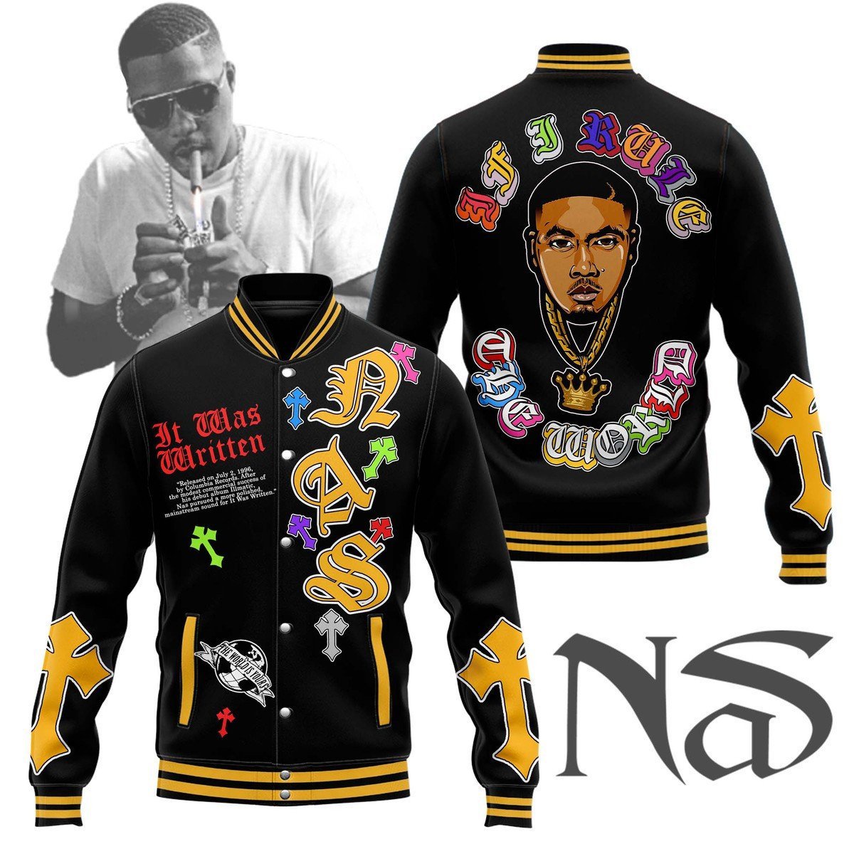 Nas New Bomber Baseball Jacket For Fan - bazzada Store