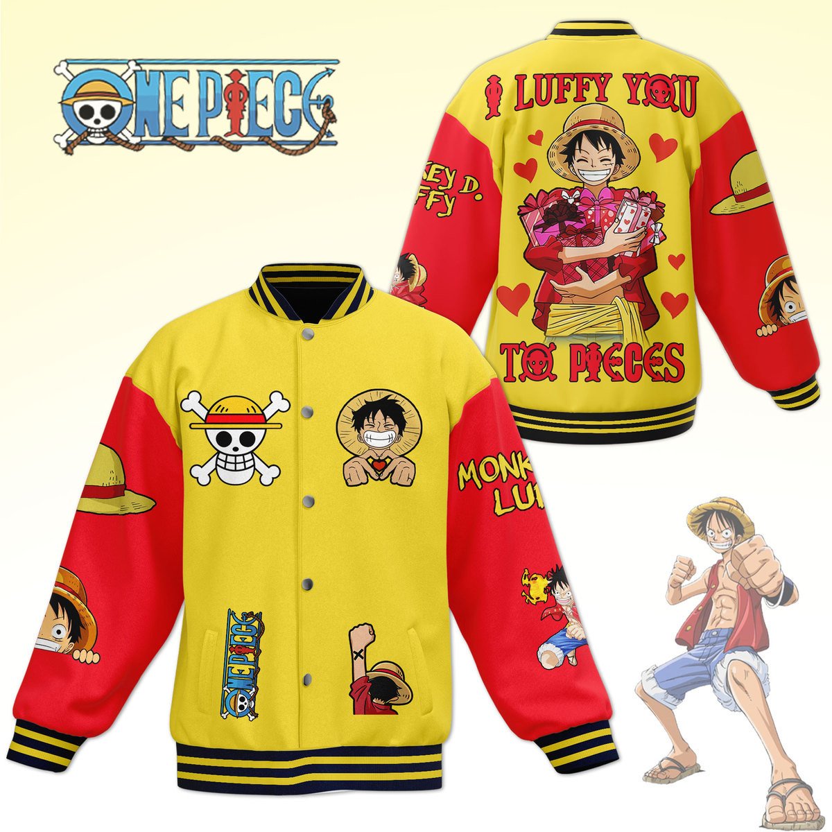 One Piece New Bomber Baseball Jacket For Fan - bazzada Store