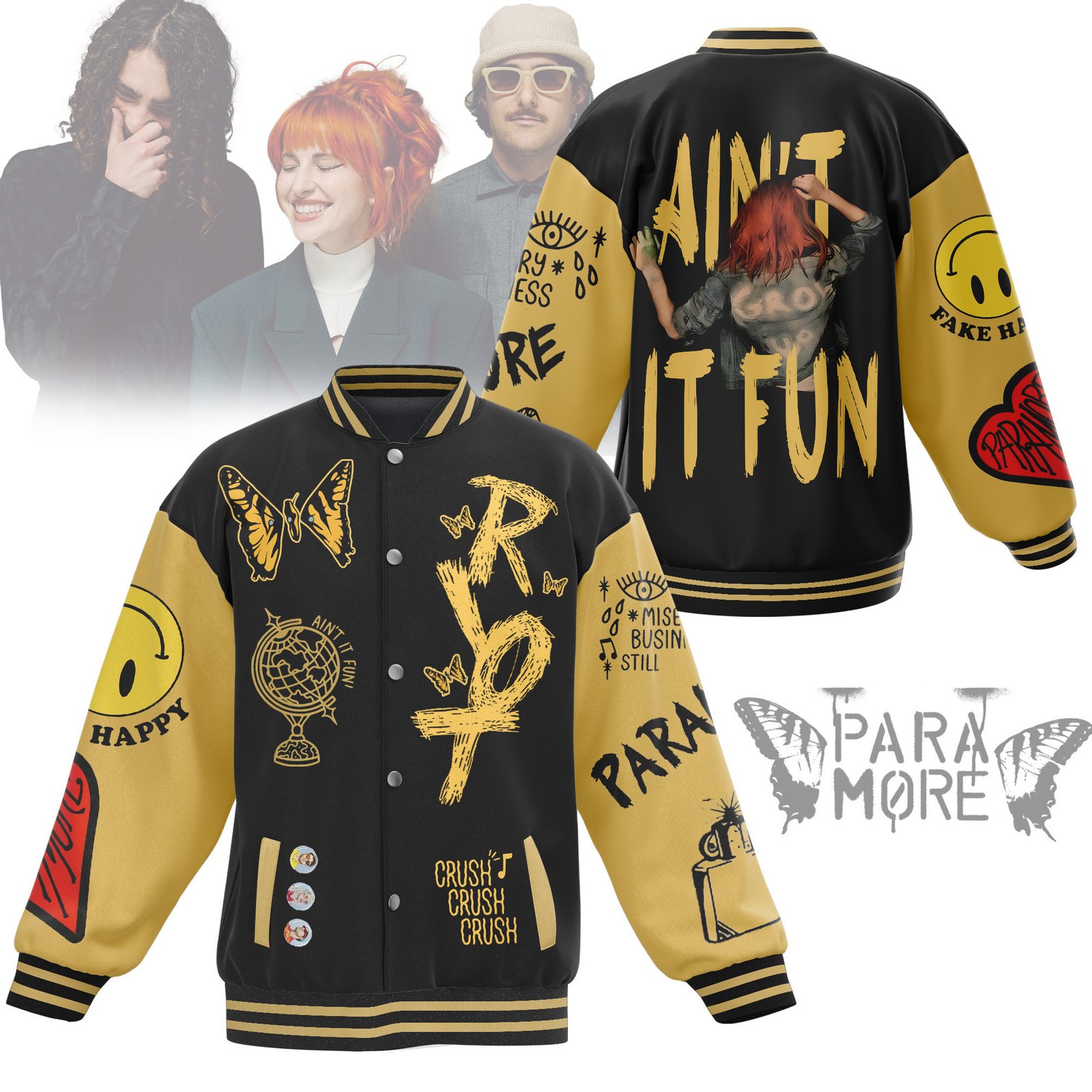 Paramore New Bomber Baseball Jacket For Fan - bazzada Store