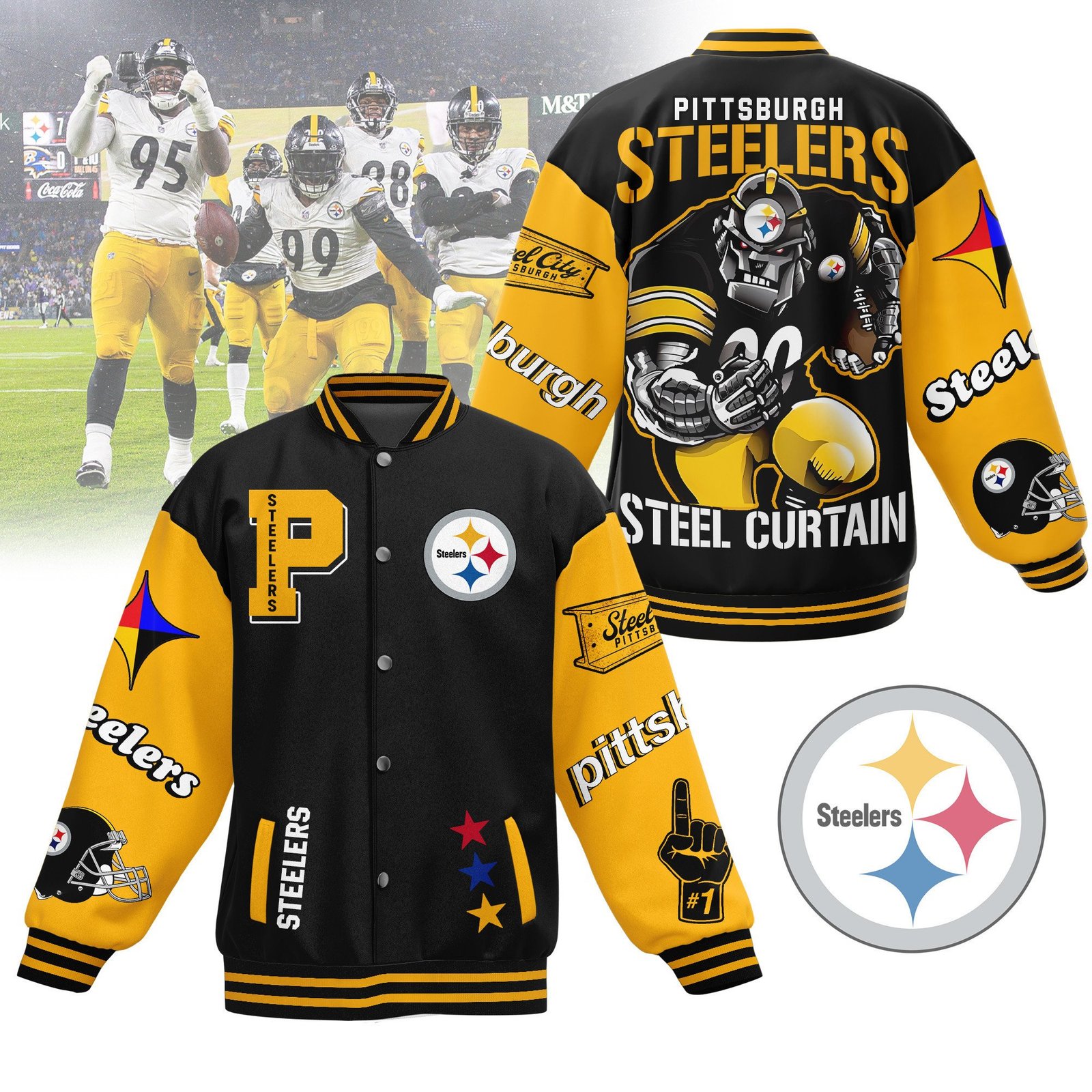 Pittsburgh Steelers Nfl New Bomber Baseball Jacket For Fan - bazzada Store
