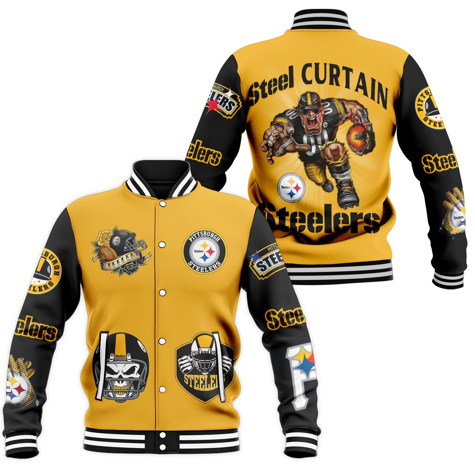 Pittsburgh Steelers Nfl New Bomber Baseball Jacket For Fan - bazzada Store