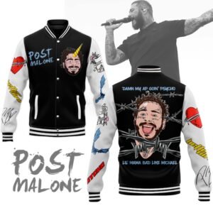 Post Malone New Bomber Baseball Jacket For Fan - bazzada Store