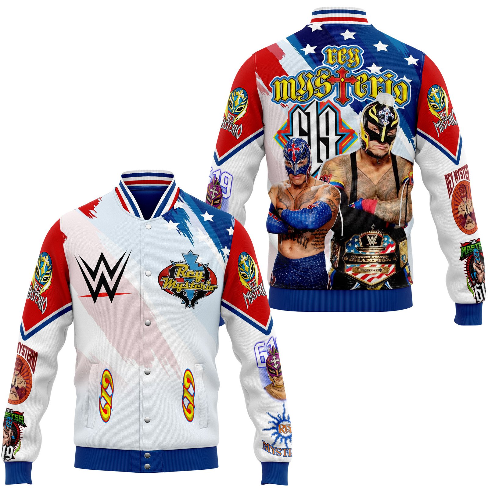 Rey Mysterio 619 New Bomber Baseball Jacket For Fan - bazzada Store