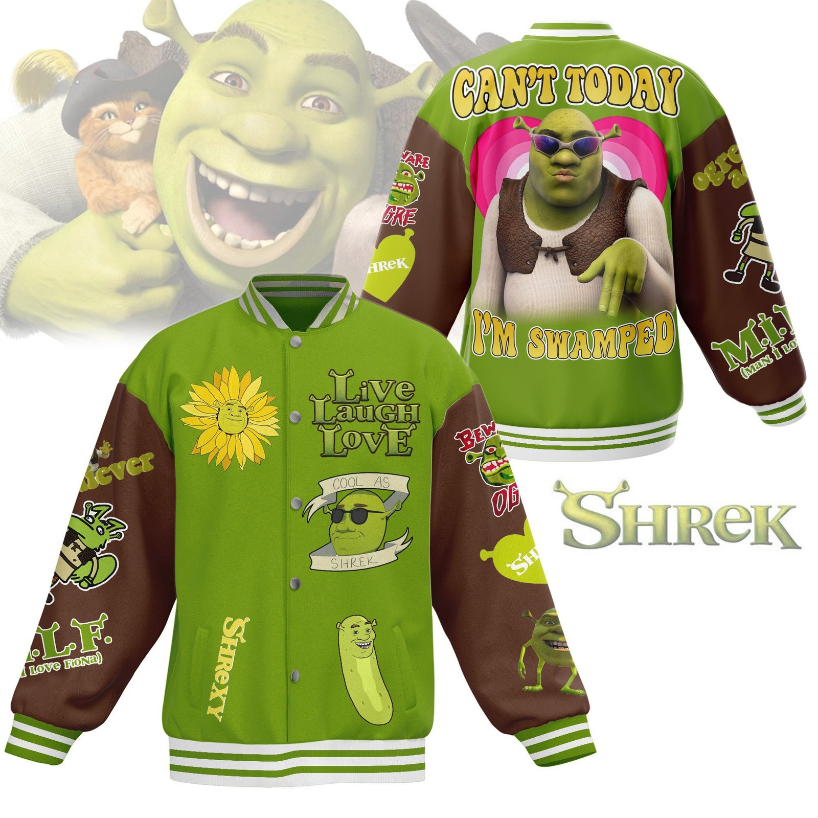 Shrek New Bomber Baseball Jacket For Fan - bazzada Store