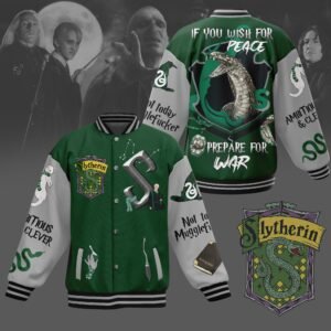 Slytherin House Harry Potter New Bomber Baseball Jacket For Fan - bazzada Store