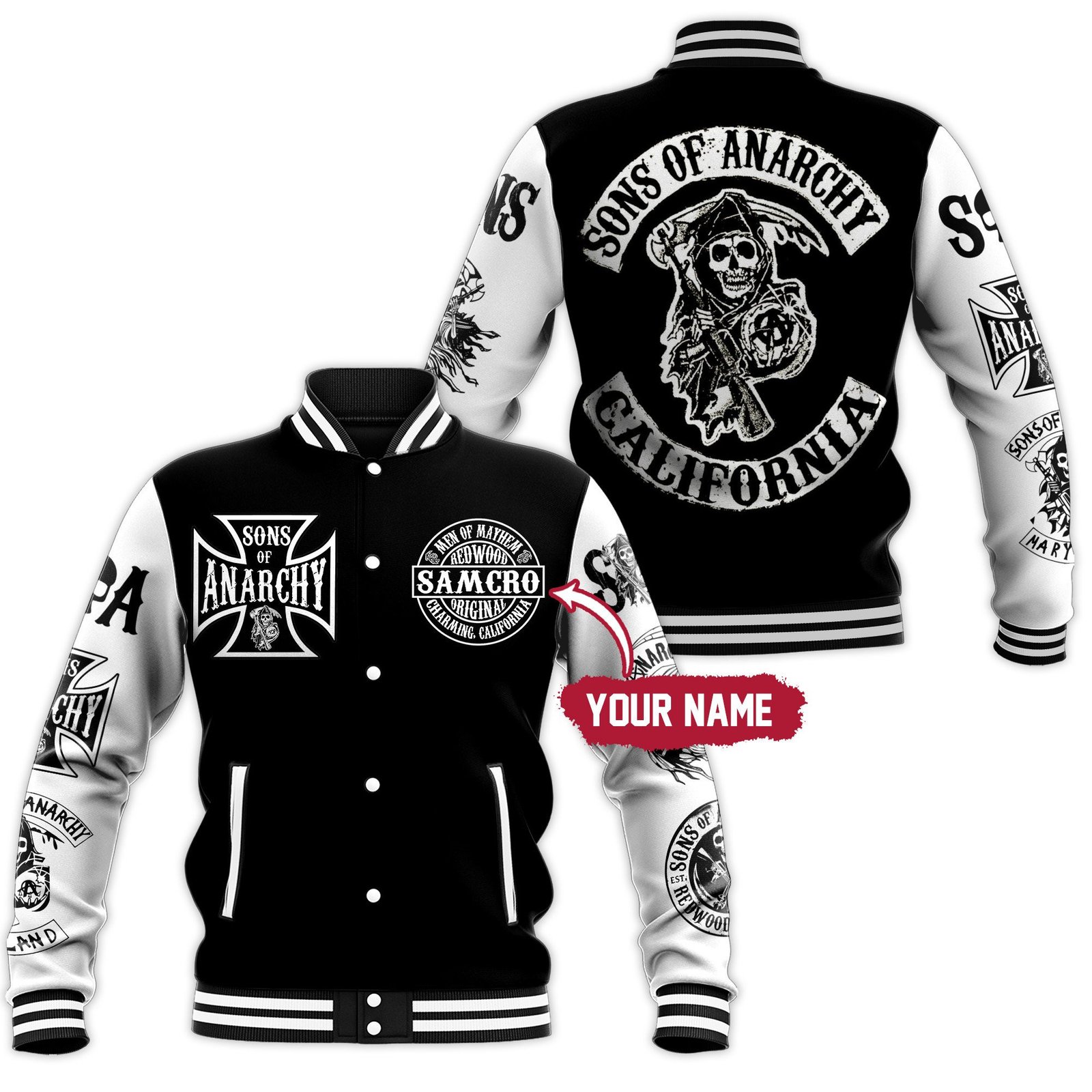 Sons Of Anarchy New Bomber Baseball Jacket For Fan - bazzada Store