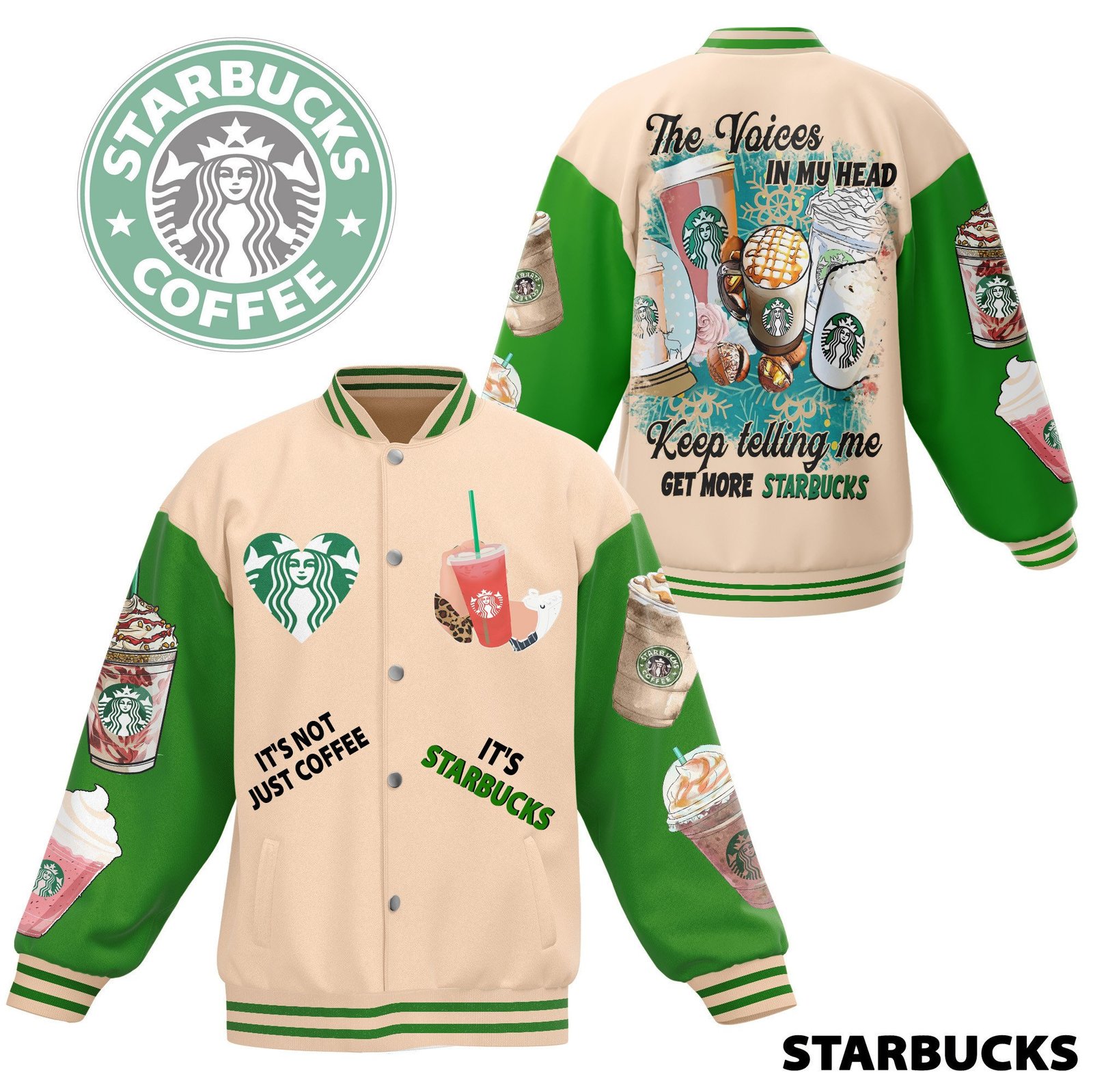 Starbucks New Bomber Baseball Jacket For Fan - bazzada Store
