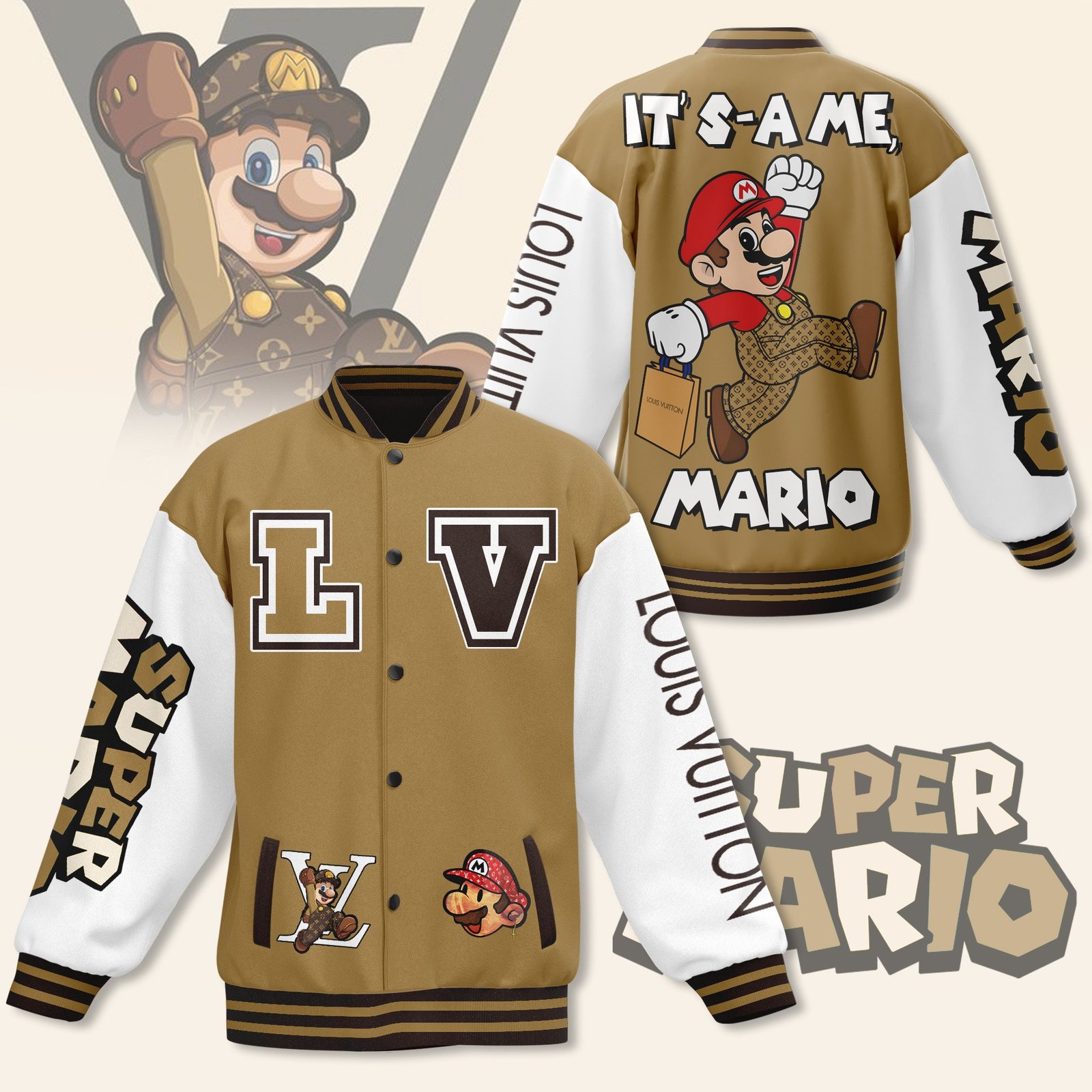 Super Mario New Bomber Baseball Jacket For Fan - bazzada Store