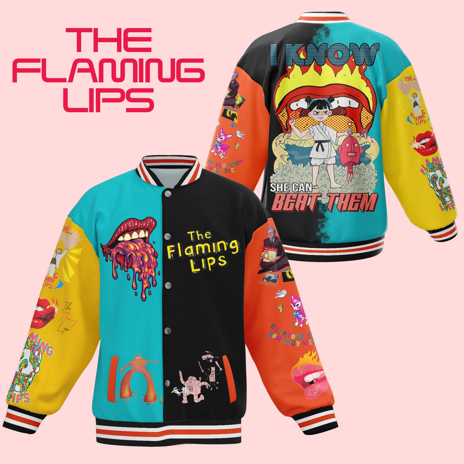 The Flaming Lips New Bomber Baseball Jacket For Fan - bazzada Store