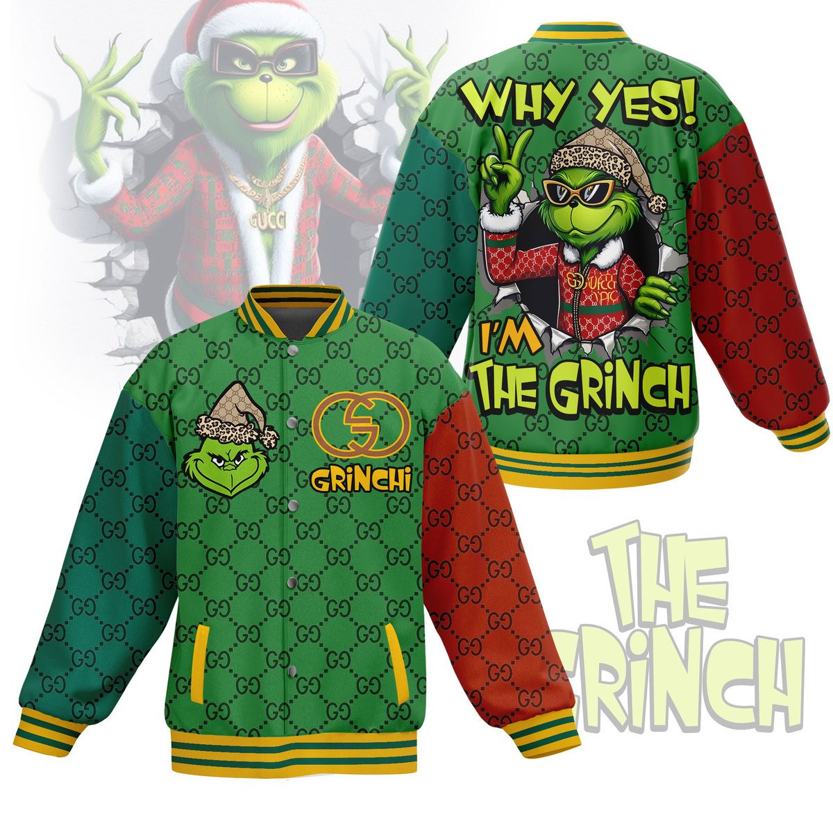 The Grinch New Bomber Baseball Jacket For Fan - bazzada Store