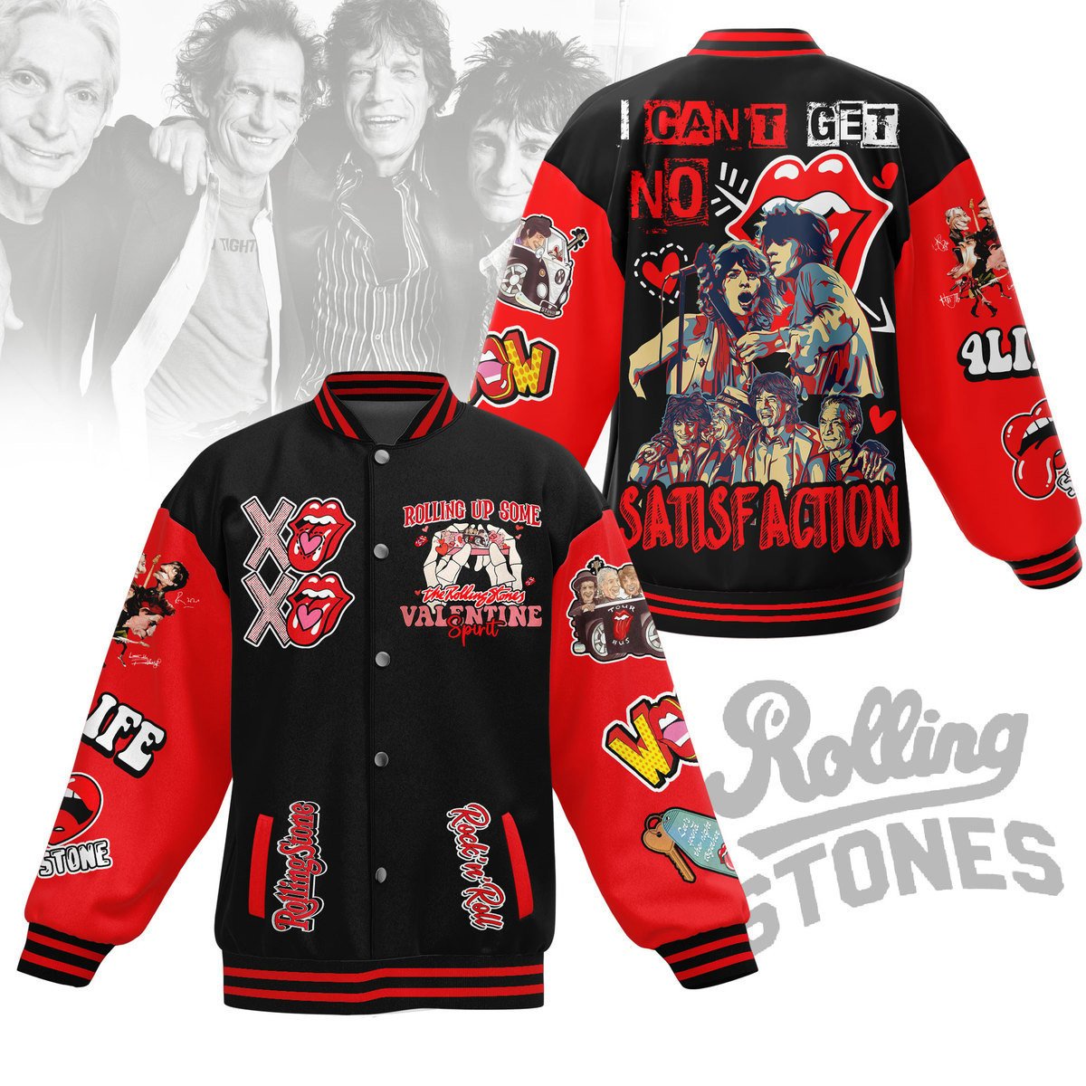 The Rolling Stones New Bomber Baseball Jacket For Fan - bazzada Store