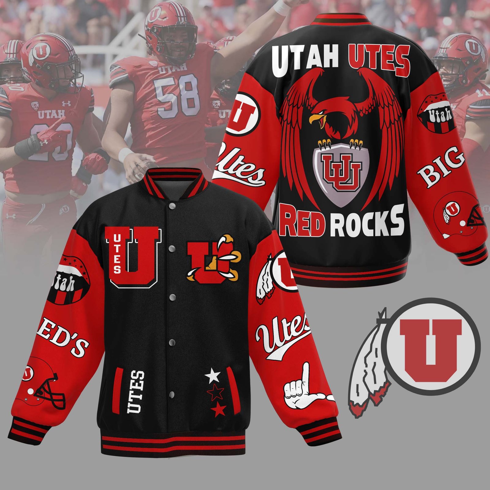 Utah Utes Ncaa New Bomber Baseball Jacket For Fan - bazzada Store