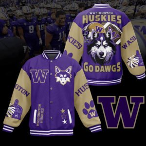 Washington Huskies Ncaa New Bomber Baseball Jacket For Fan - bazzada Store