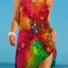 Tie-Dye Summer Beach Dress - bazzada Store