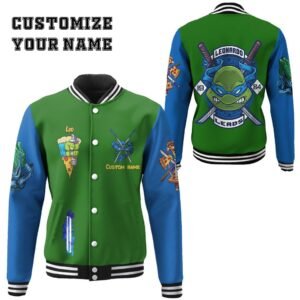 Leonardo Tmnt Leo Cosplay Custom Baseball Jacket - bazzada Store