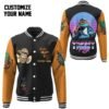 Michelangelo Tmnt Mike Mikey Cosplay Orange Custom Name Baseball Jacket - bazzada Store