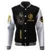 Mighty Morphin Power Ranger Black Custom Name Baseball Jacket - bazzada Store