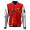 Mighty Morphin Power Ranger Red Custom Name Baseball Jacket - bazzada Store