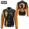 Orange Michelangelo Tmnt Mike Mikey Cosplay Custom Name Baseball Jacket - bazzada Store