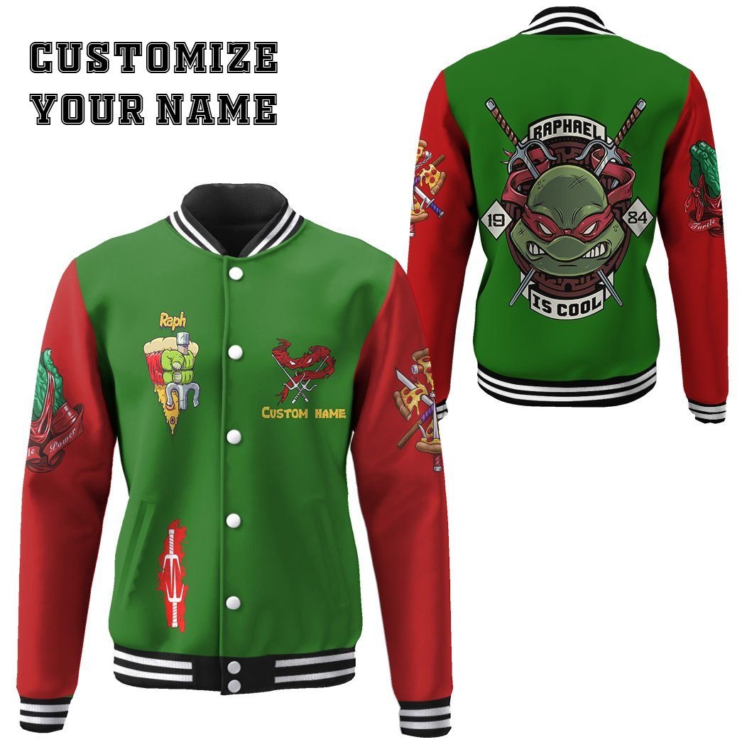 Raphael Raph Tmnt Cosplay Custom Baseball Jacket - bazzada Store
