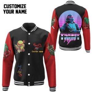 Raphael Raph Tmnt Cosplay Red Custom Name Baseball Jacket - bazzada Store