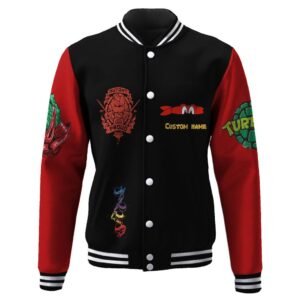 Raphael Raph Tmnt Red Cosplay Custom Name Baseball Jacket - bazzada Store