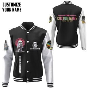 Star Wars Stormtrooper Custom Name Baseball Jacket - bazzada Store