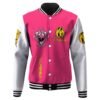 Mighty Morphin Power Ranger Pink Custom Name Baseball Jacket - bazzada Store