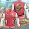 Super Mario Toad Custom Name Baseball Jacket - bazzada Store