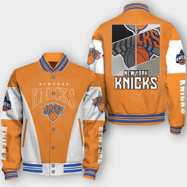 NBA New York Knicks City Basketball Varsity Jacket, Baseball Jacket - bazzada Store