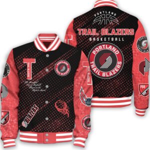 NBA Portland Trail Blazers National Basketball Association Varsity Jacket, Baseball Jacket V2 - bazzada Store