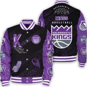 NBA Sacramento Kings National Basketball Association Varsity Jacke V2 - bazzada Store