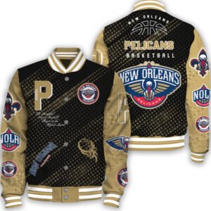 NBA New Orleans Pelicans National Basketball Association Varsity Jacke V2 - bazzada Store